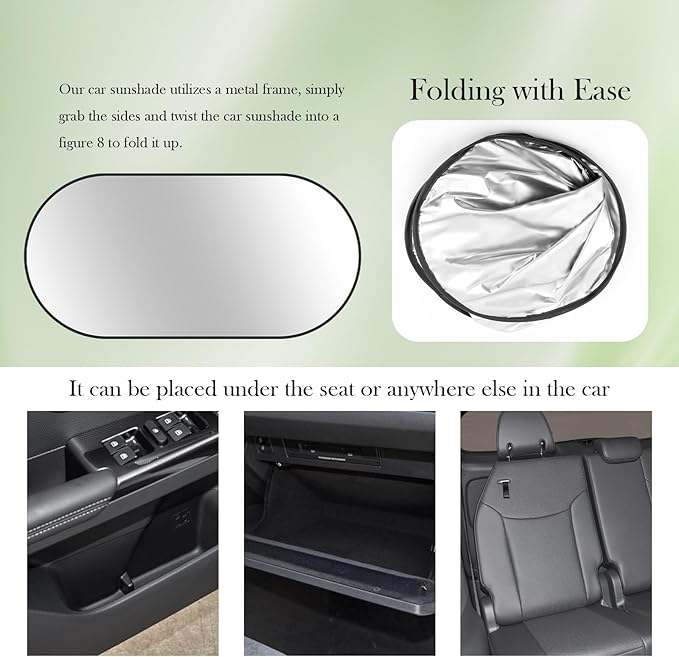 39.37 * 19.76" Car Shades for Back Windows Baby,Sun Protection & Heat Blocking Back Window Sun Shades for Cars with 6 Suction Cups,Foldable Pop-Up Car Window Shade for Cars SUVs