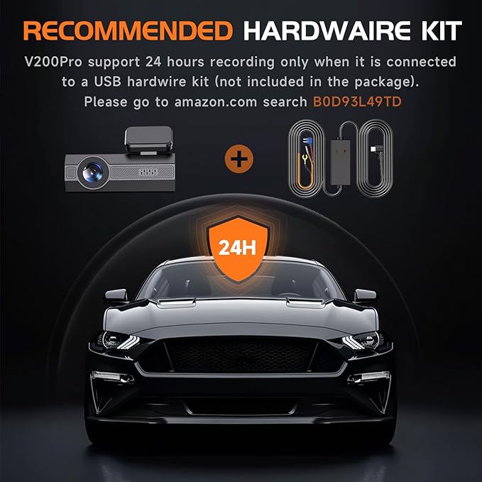 Dash Cam, 2.5K Dash Cam Front, VEEMENT Dash Camera for Cars, 1440P Car Dash Camera with APP, WiFi Dash Cams with WDR Night Vision, 24/7 Parking Monitor Dashcam, 160°Wide, G-Sensor, Mini Car Camera