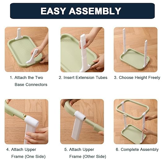 Portable Trash Bag Holder – Foldable & Lightweight Trash Bag Stand, Collapsible Trash Can for Camping, Outdoor, Car & Home Use – Easy Assembly, Compact Storage, Includes 15PCS Bags