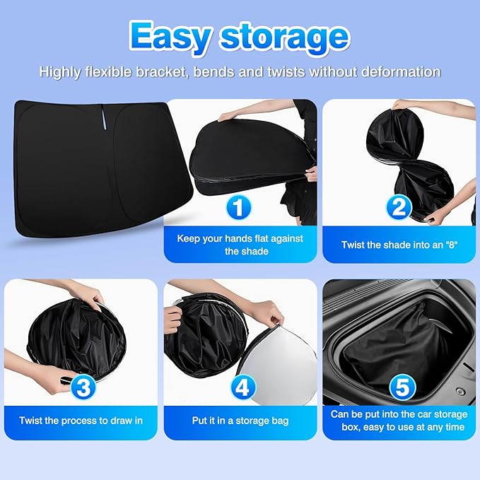 T TGBROS Windshield Sun Shade for Ford Ranger 2019-2023 Car Window Shades Thicken UV Block and Blackout Privacy Foldable Sunshades 6PCS Accessories Keep Cool Sun Visor Covers
