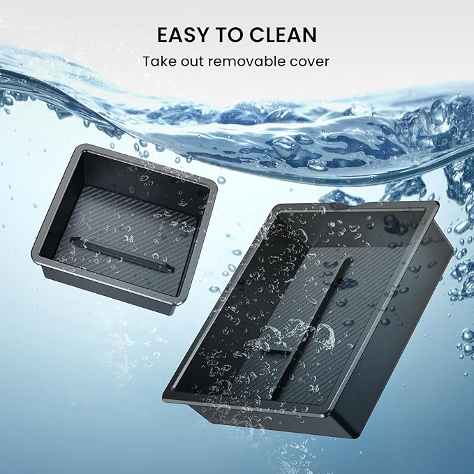 Center Console Organizer for Tesla Accessories: 3PCS Center Console Storage Hidden Box Armrest Tray for Tesla New Model 3 (2024-2026)/Model Y Juniper(2025-2026) with ABS PVC Easy Cleaning Anti-Slip