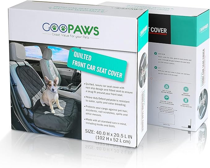 Dog Front Car Seat Cover, Waterproof, Scratch Proof & Non Slip, Durable Pet Front Car Seat Cover for Trucks, SUV
