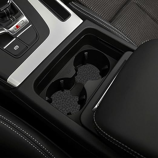 Car Trash Bag Leopard Print Black Hanging Back of Seat Car Portable Trash Bag Leopard Print Black Waterproof One-Handed Portable Strap Drawstring Garbage Bags 2 Pieces Car Coasters
