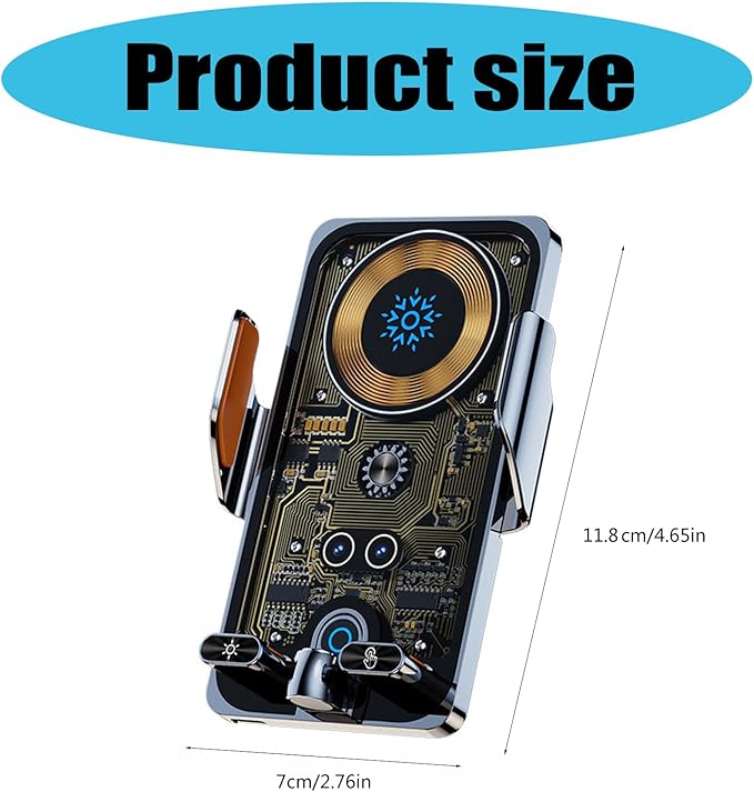 Upgrades Fast Wireless Car Charges Mount 15W Quick Charges Auto Clamping Phone Holders Sensing 66W Car Phone Charges