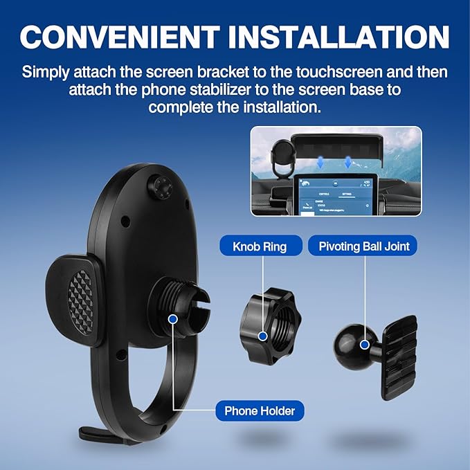 Autorder Phone Holder Mount for Ford F-150 Lightning 2022 2023 2024 2025 Accessories Center Console Dashboard Organizer with Phone Stand with Anti-Slip Mat