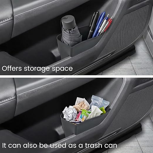 2PCS Door Side Trash Can Compatible with 2023 2024 2025 2026 Honda CRV Garbage Bin Storage Box Trash Bin Tray Silicone Material and Waterproof Interior Accessories
