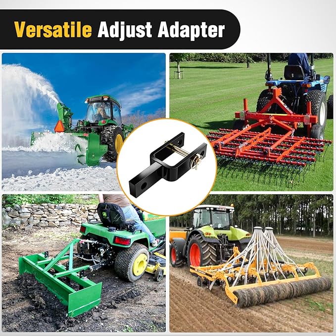 Nilight Versatile Quick Hitch Adapter with Adapter Sleeve Used to Adjust Top Link Bracket Movements Fits for Category 1 3-Point Quick Hitch Tractors