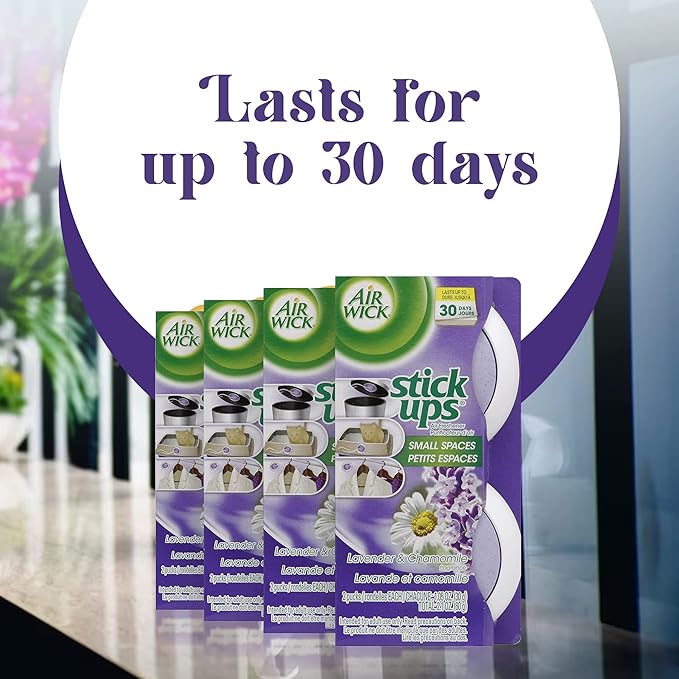 Air Wick Stick Ups Air Freshener, Lavender and Chamomile, 2 ct (Pack of 4)