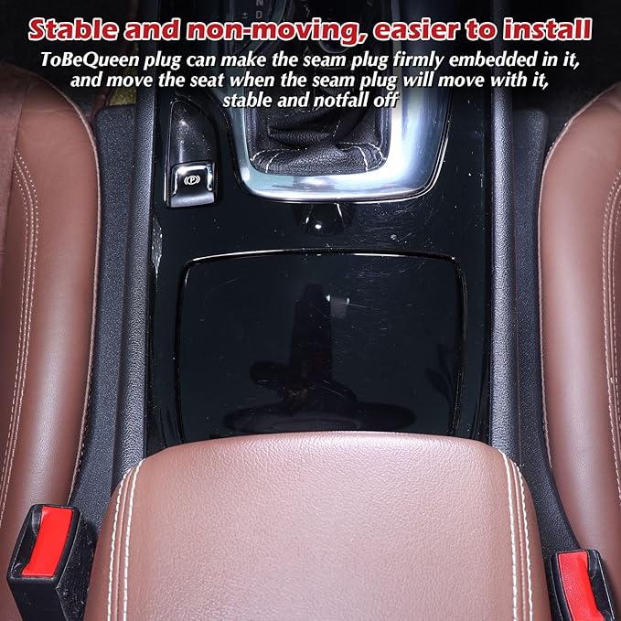 Briwill Car Seat Gap Filler, Universal Fit for Car SUV Truck, 2 Packs Car Gap Seat Filler Interior Car Accessories for Women Girl, Classic Black