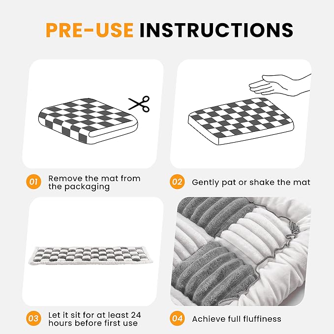 HiPetpy Backseat Dog Bed Mat, Non-Slip Dog Bed for Car Back Seat, Soft & Cozy Dogs Blanket, Washable Travel Pet Mat Seat Protector for Cars, SUVs, Trucks (Grey/White, 51.1" L x 23.6" W x 1.5" Th)