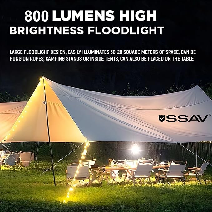 SSAV Army LED Camping Lantern | Magnet Base | IPX4 Splash Proof Outdoor Flashlight | Multi-Purposes Camping Light or Puck Light for Hurricane, Emergencies, Camping, Hiking & Power Outage