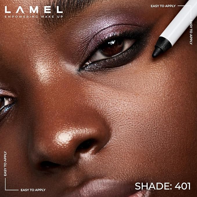 Black Eyeliner, Ultra Long Lasting Gel Eyeliner Pencil, Waterproof Eye Liner, Smudge Proof, Creamy Eye Pencil, Sweat Proof Makeup, Highly-Pigmented (401 Shade)