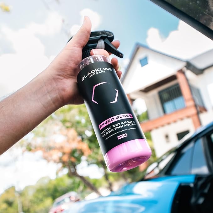 Blackline Car Care - Speed Gloss Quick Detailer Spray & Car Shine - Versatile, Fast Cleaning for a Streak-Free, Quick Detail and Glossy Finish on All Vehicle Surfaces (16 Fl Oz)