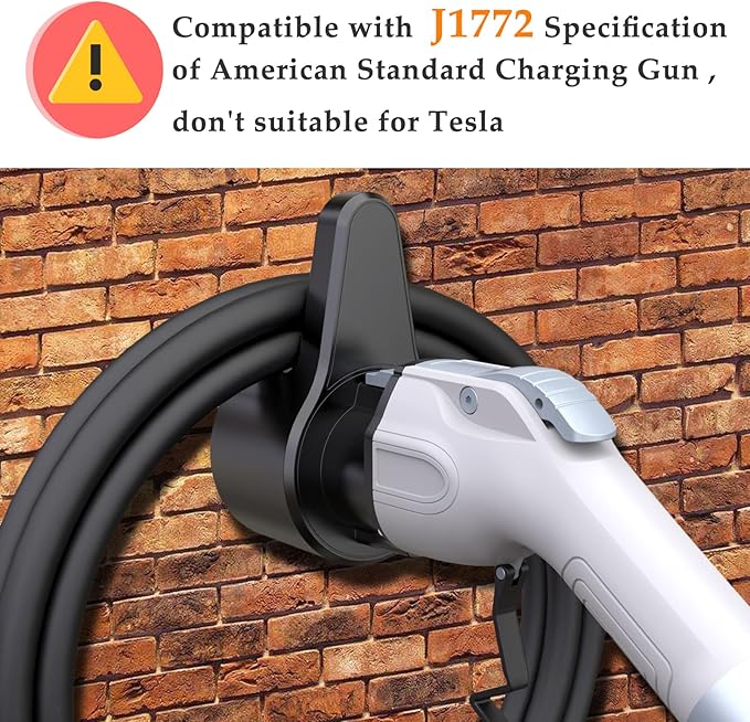 EV Charger Holder,Portable wall Connector Holster,Electric car Cable Organizer,EVSE Charging Nozzle Dock Mount for J1772