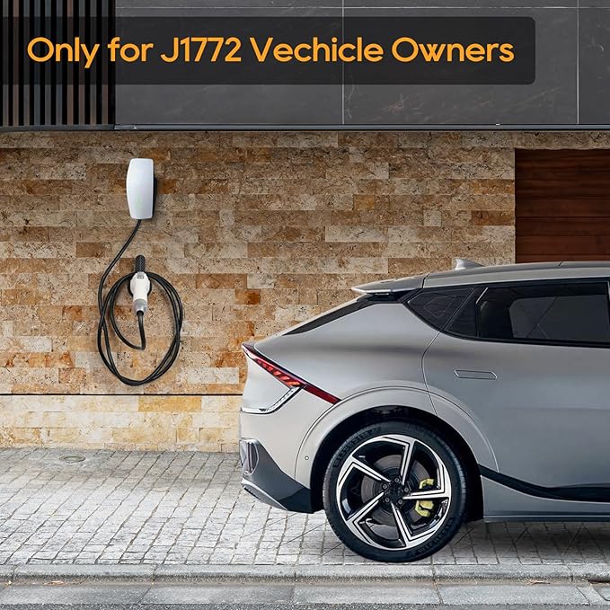 Electric Car Charger Holder Wall Mount for J1772,Charging Cable Holder, Electric Vehicle Charger Dock,EV Charge Cable Organizer,EV Cord Plug Holder,J1772