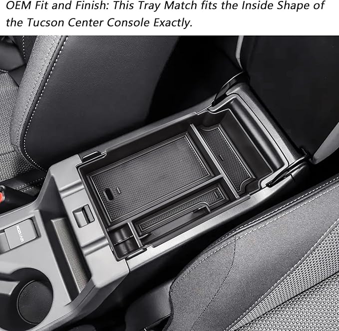 EDBETOS Center Console Organizer Compatible with 2024 2025 2026 Subaru Crosstrek and Subaru Impreza Accessories ABS Plastic Material Armrest Box Insert Tray Secondary Storage Pallet Accessories, Black