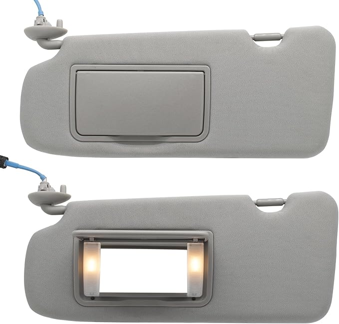 NHILES Driver Left Side Sun Visor Compatible with Honda CRV 2017 2018 2019 2020 2021 2022 Sunshade Number 83280TLAA12ZB Color: Gray