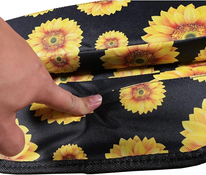 Universal Fit Car Seat Gap Filler Organizer Front Seat Set Divider Crevice Pockets Storage Box Auto Interior,Prevent from falling through gaps,Holds Glasses Phone key (2, Sunflower pattern)