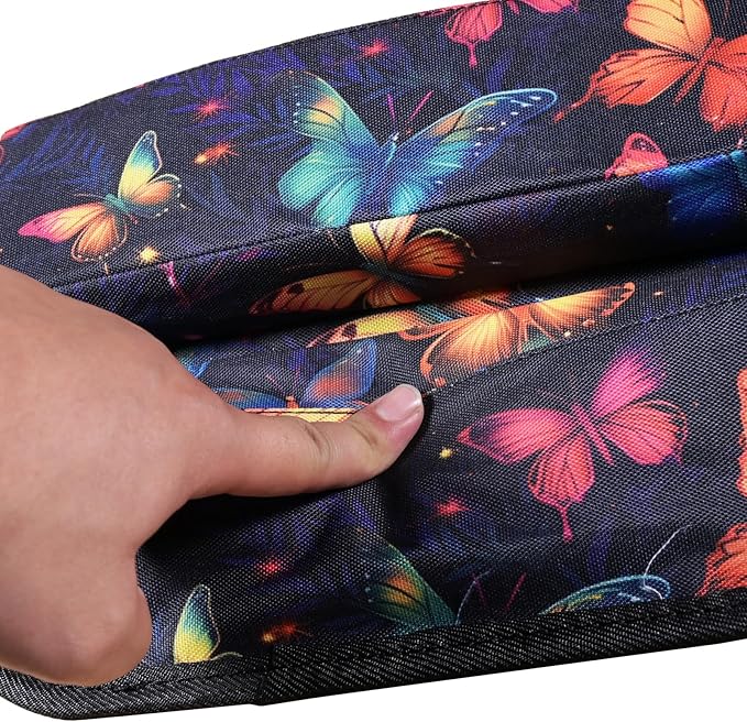 Universal Fit Car Seat Gap Filler Organizer Front Seat Set Divider Crevice Pockets Storage Box Auto Interior,Prevent from falling through gaps,Holds Glasses Phone key (2, Butterfly pattern)