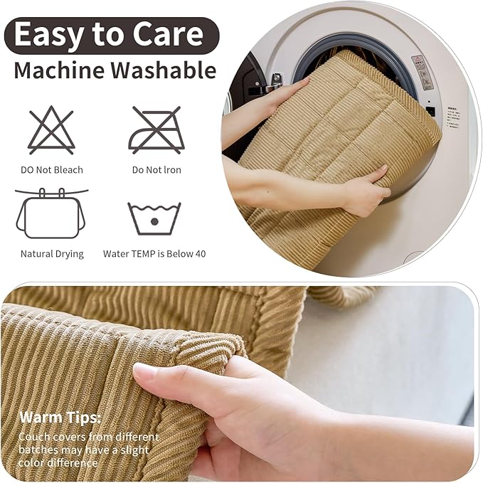 Couch Covers for Dogs Washable, Non Slip Couch Covers for Loveseat Sofa Pet Friendly, Soft Fuzzy Sofa Covers for Pet, Dog Couch Cover Furniture Protector(1PC,Light Brown,27.6"x70.9")