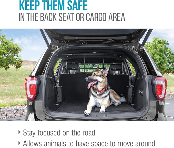 Sherpa Kar9 Guard Rail Universal Car Travel Barrier - Black, One Size
