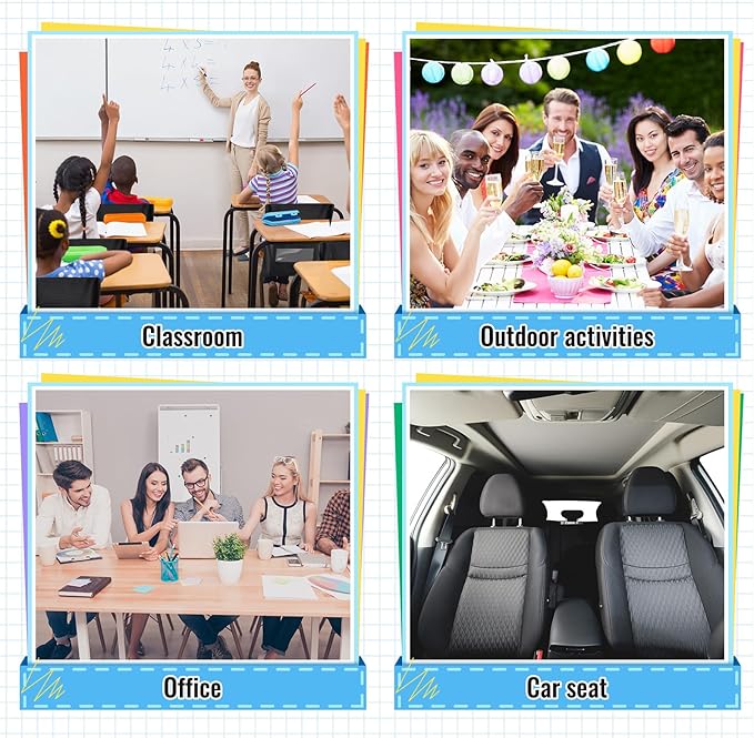 Chair Pockets for Classroom Chairback Pocket Chart 14 x 18 Inch Desk Organizer Pocket Chair Bag for Seat School Classroom(Classic,Black,48 Pcs)