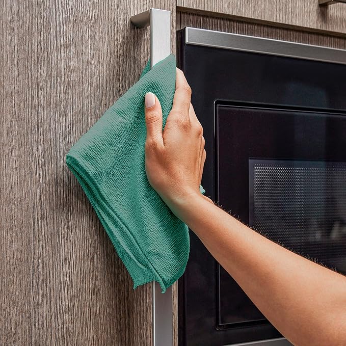 Microfiber Cleaning Cloths (Value Pack of 36) Size 16" x 16" Large, Highly Absorbent Cleaning Rags, Lint Free Towels, Reusable and Washable, Microfiber Towels for Cars