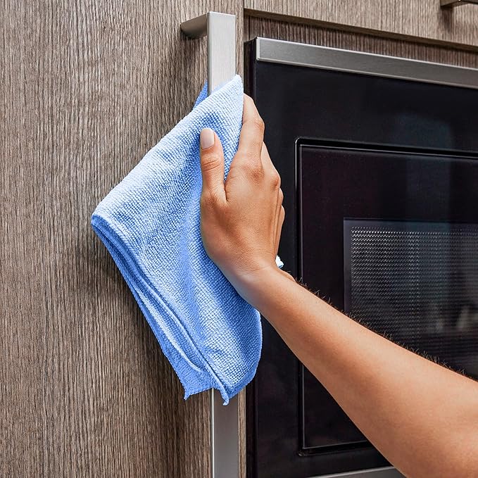 Microfiber Cleaning Cloths (Value Pack of 36) Size 16" x 16" Large, Highly Absorbent Cleaning Rags, Lint Free Towels, Reusable and Washable, Microfiber Towels for Cars
