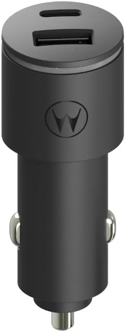 Motorola TurboPower Share Car Charger- 45W Dual Port USB-A, USB-C Output with 1.5m Braided USB-C Cable for Moto G 2025, G Power 2024/2025/2026, G Stylus 2023/2024/2025/2026, G Play 2024, Edge, Razr