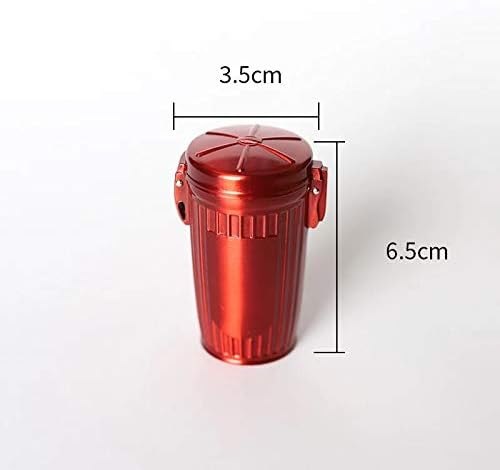 Miniature Metal Trash/Garbage Can with cap Ashtray Cigarette saver (QTY: 1)