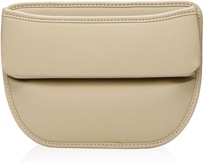 Car Seat Gap Storage Organizer for Mini Countryman One/Cooper/Cooper S Seat Side Gap Filler Leak Proof Storage Organizer Leather Console Side Pocket Storage Box,Beige