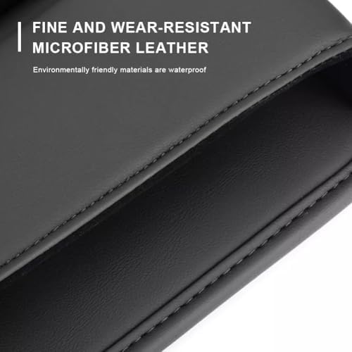 Car Seat Gap Filler Organizer for Mazda3 Sedan 2014–2017, Multifunctional Leather Seat Gap Storage Box for Phone,Keys,Sunglasses(A/Black,A/Maindriver)