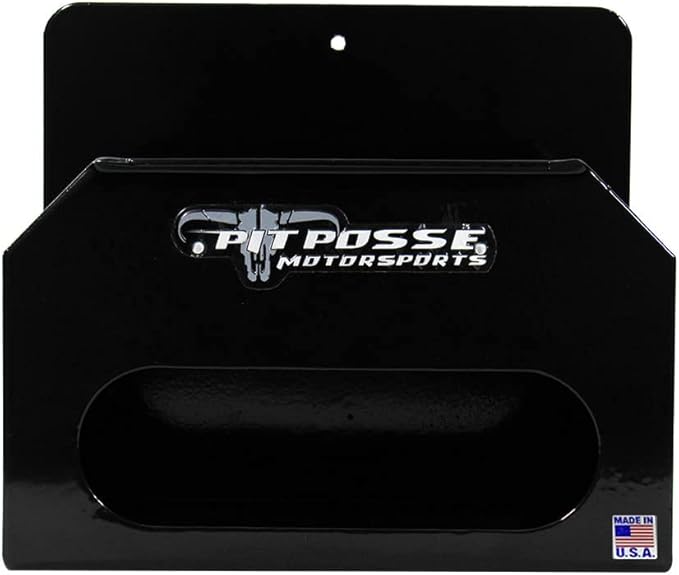 Pit Posse PP3188BK Air Hose Hanger Storage Organizer - Made in USA - Enclosed Trailer Shop Garage Automotive Accessories - Aluminum Cord Cable Hose Holder - Rust Resistant - Powder Coated Black
