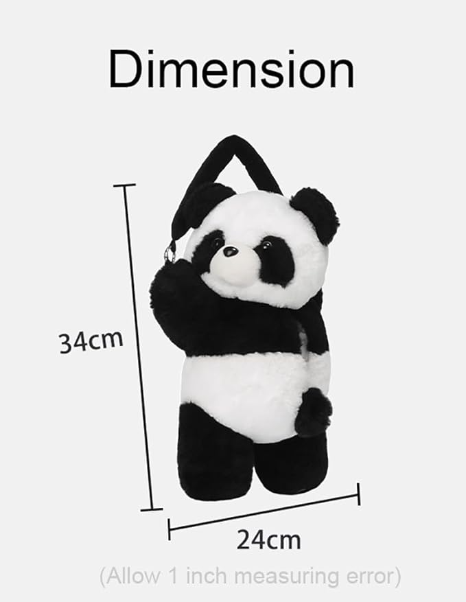 Cute Tissue Box Cover Plush Tissue Box Holder for Car, Home, Decorative Holder/Organizer for Bathroom Vanity Countertop, Nightstands, Office Desk-Panda