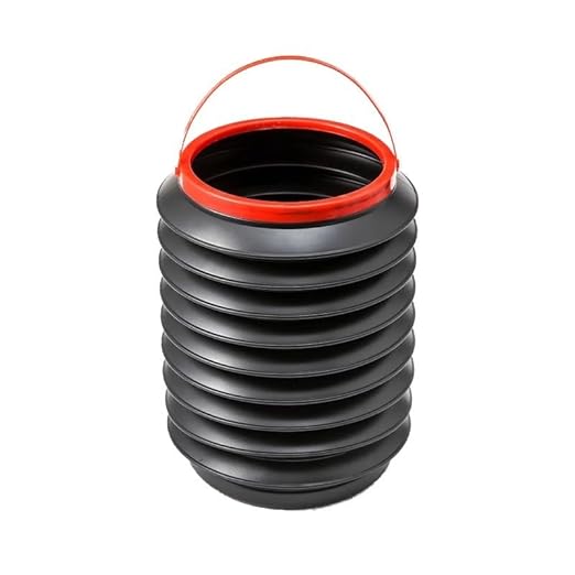 Collapsible Car Trash Can, Portable Storage Bucket with Handle, Black and Red, Multi-Purpose Folding Container for Garbage, Storage, Car Cleaning