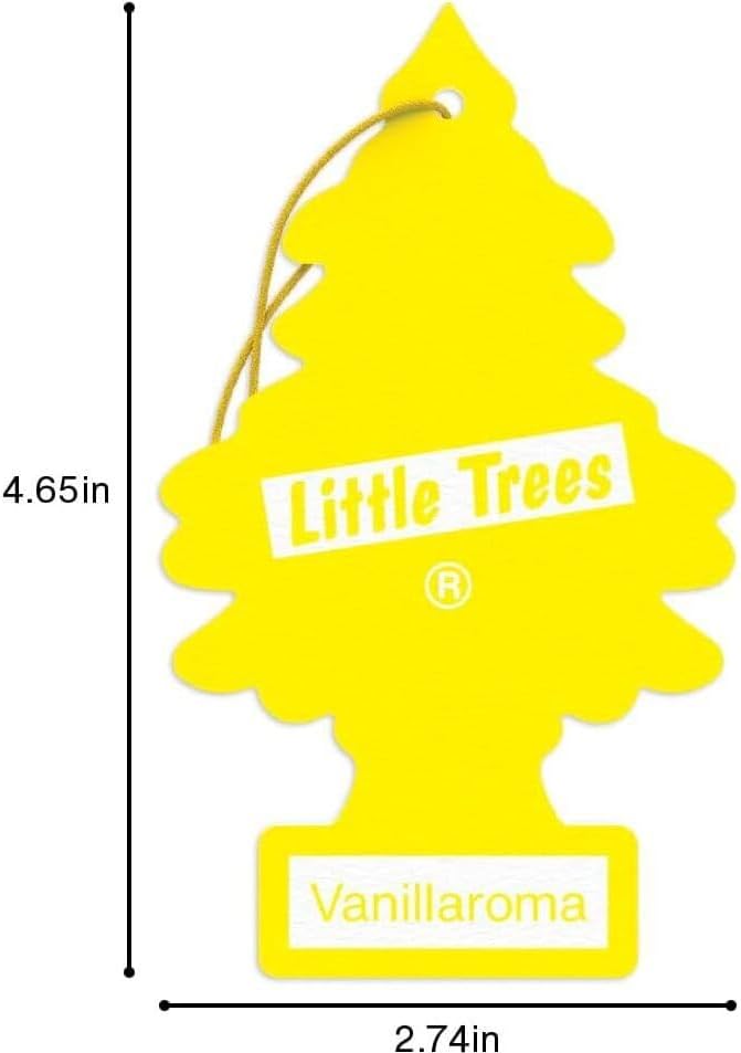 LITTLE TREES Car Air Freshener | Hanging Paper Tree for Home or Car | Vanillaroma | 3 Pack