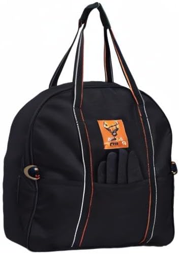 BULL TOOLS EV Charging & Jumper Cable Storage Bag's, Organizer 6 Pocket Handmade Carry Bag - 15x15x4 Inch Waterproof Ballistic Polyester Oval Bag, Cords, Small Tools, For Motor Vehicles - Black
