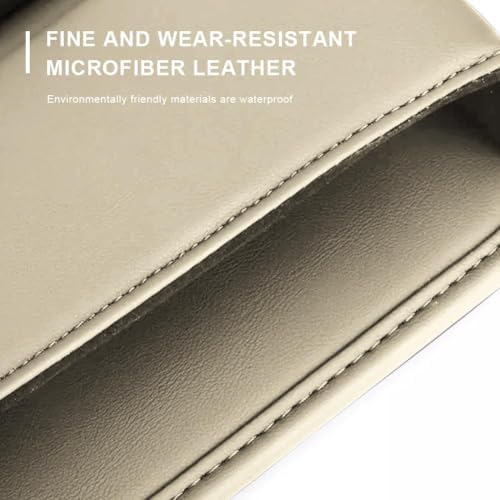 Car Seat Gap Filler Organizer for Mazda3 Sedan 2014–2017, Multifunctional Leather Seat Gap Storage Box for Phone,Keys,Sunglasses(A/Beige,A/Maindriver)