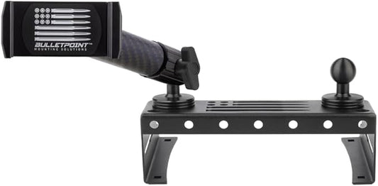 Bulletpoint Metal Dash Mount Phone Holder Compatible with 2015-2020 Ford F150 & 2017-2022 F250/F350 Super Duty - Dual 20mm Ball Dash F150 Phone Mount (Spring-Loaded)