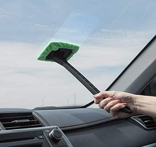 XINXIYAN Windshield Cleaner Tool Car Window Cleaner Inside Interior Windshield Cleaning Tool(Green-Rectangle)