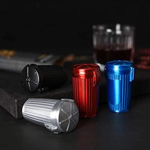 Miniature Metal Trash/Garbage Can with cap Ashtray Cigarette saver (QTY: 1)