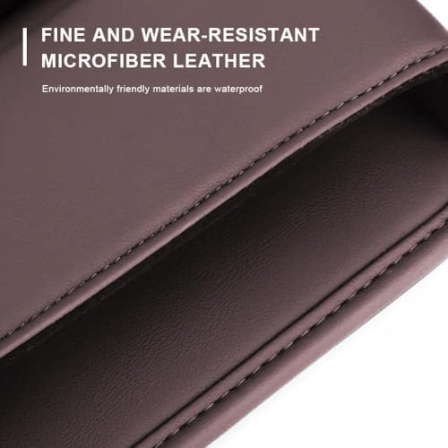 Car Seat Gap Filler Organizer for Mazda3 Sedan 2014–2017, Multifunctional Leather Seat Gap Storage Box for Phone,Keys,Sunglasses(A/Darkbrown,A/Maindriver)
