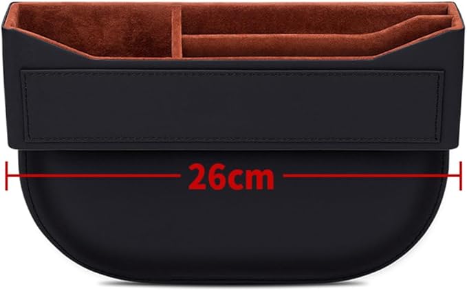 Car Seat Gap Filler Organizer for Mercedes-Benz CLK-Class/GLK-Class/M-Class/SLK-Class/X-Class,Car Front Seat Organizer Car Console Side Pocket with USB Charging Hole,C Black