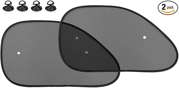 2 Pieces Universal Car Window Sun Shade Side Window UV Protection for Child and Baby Blocks Glare Sunlight and Heat Reduces Fading and Damage Fits Most Cars