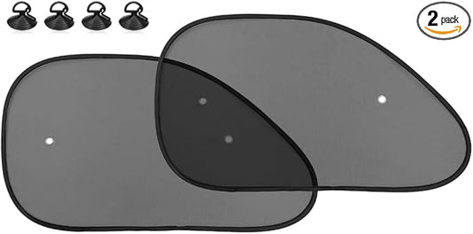 2 Pieces Universal Car Window Sun Shade Side Window UV Protection for Child and Baby Blocks Glare Sunlight and Heat Reduces Fading and Damage Fits Most Cars
