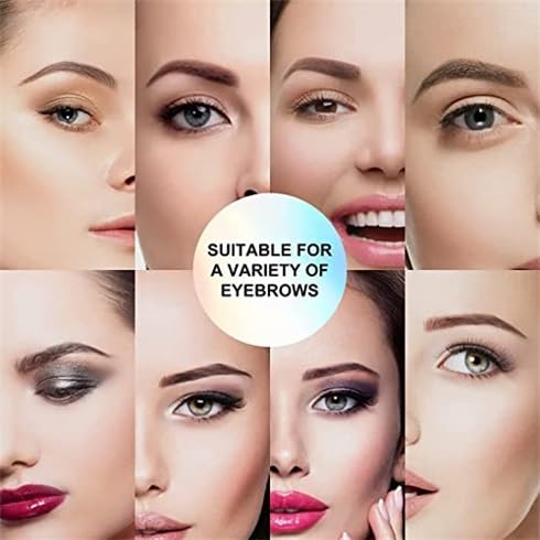 Eyebrow Stamp Stencil Kit - One-Step Eyebrow Stencil with 24 Reusable Thin & Thick Stencils, Long-Lasting Waterproof & Smudge-Proof Brow Stamp for Perfect Eye Makeup (Dark Black)