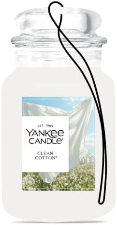 Yankee Candle Paper Car Jar, Clean Cotton (Pack of 6)