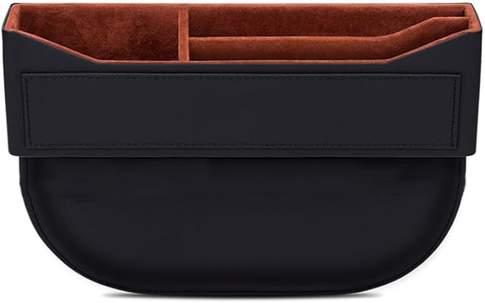 Car Seat Gap Filler Organizer for Mercedes-Benz CLK-Class/GLK-Class/M-Class/SLK-Class/X-Class,Car Front Seat Organizer Car Console Side Pocket with USB Charging Hole,C Black