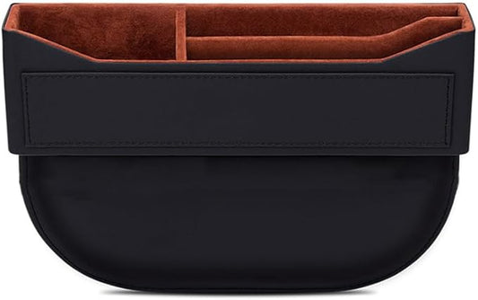 Car Seat Gap Filler Organizer for Mercedes-Benz CLK-Class/GLK-Class/M-Class/SLK-Class/X-Class,Car Front Seat Organizer Car Console Side Pocket with USB Charging Hole,C Black
