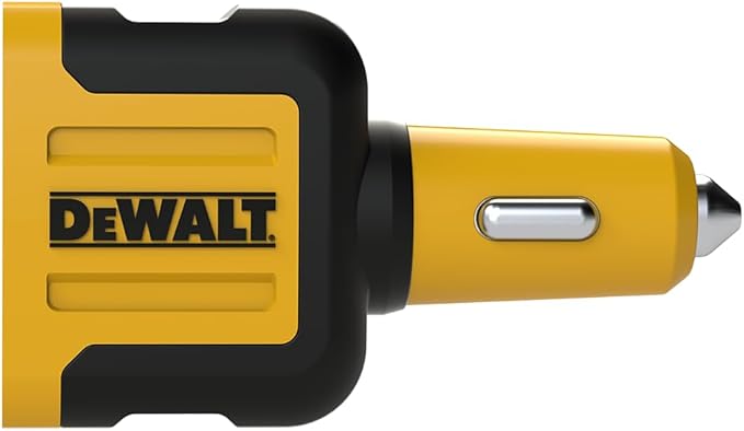 DEWALT Heavy Duty USB C Car Charger, 120W 2-Port PD 3.0 Type C Adapter, PPS Fast Charging w/Power Delivery for iPhone 17 16 15 14 13 Pro Max Mini Galaxy S22/S20/S10 Pixel iPad/iPad mini